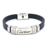 دستبند چرمی مردانه طرح Cartier