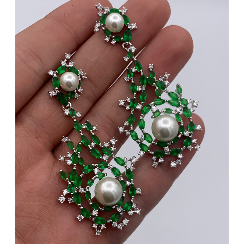 گوشواره آویز زنانه کلیو مدل جواهری KYG022