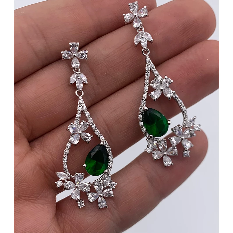 گوشواره آویز زنانه کلیو مدل جواهری KYG023