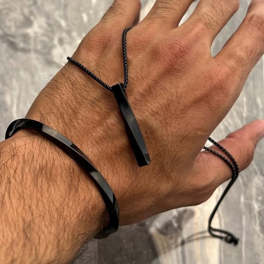 ست مکعب عشق همراه با دستبند و گردنبند ست در سه رنگ مختلف جنس استیل رنگ ثابت