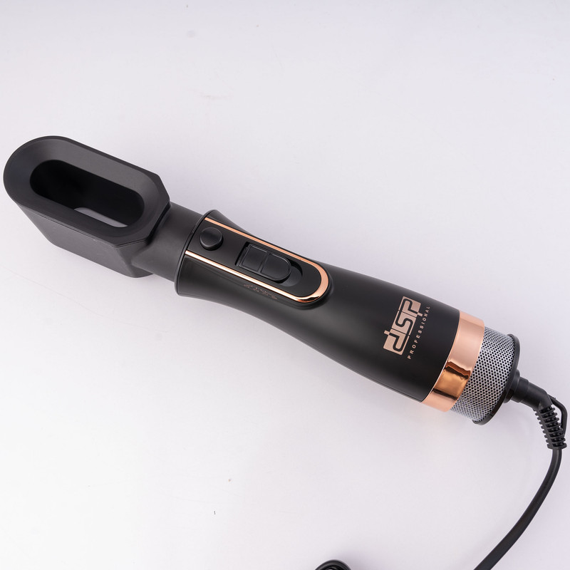 سشوار برسدار حالتدهنده 800 وات مدل 50172، موتور DC، وزن 300 گرم، دارای سری متمرکزکننده پهن، سری شانهدار، سری برسدار گرد باریک، سری برسدار گرد پهن، سری برسدار تخت، سری دندانهدار با ویژگی فرکنندگی، صافکنندگی، حجمدهندگی، با قابلیت باد سرد