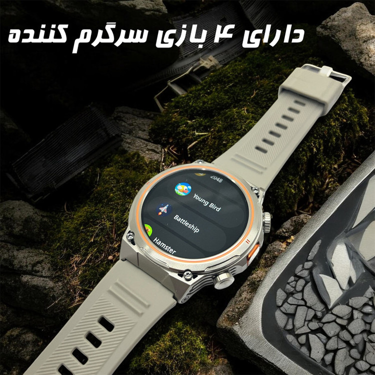 ساعت هوشمند 1.46 اینچی دیبت ویر مدل Power Edge AK81 با بند سیلیکونی