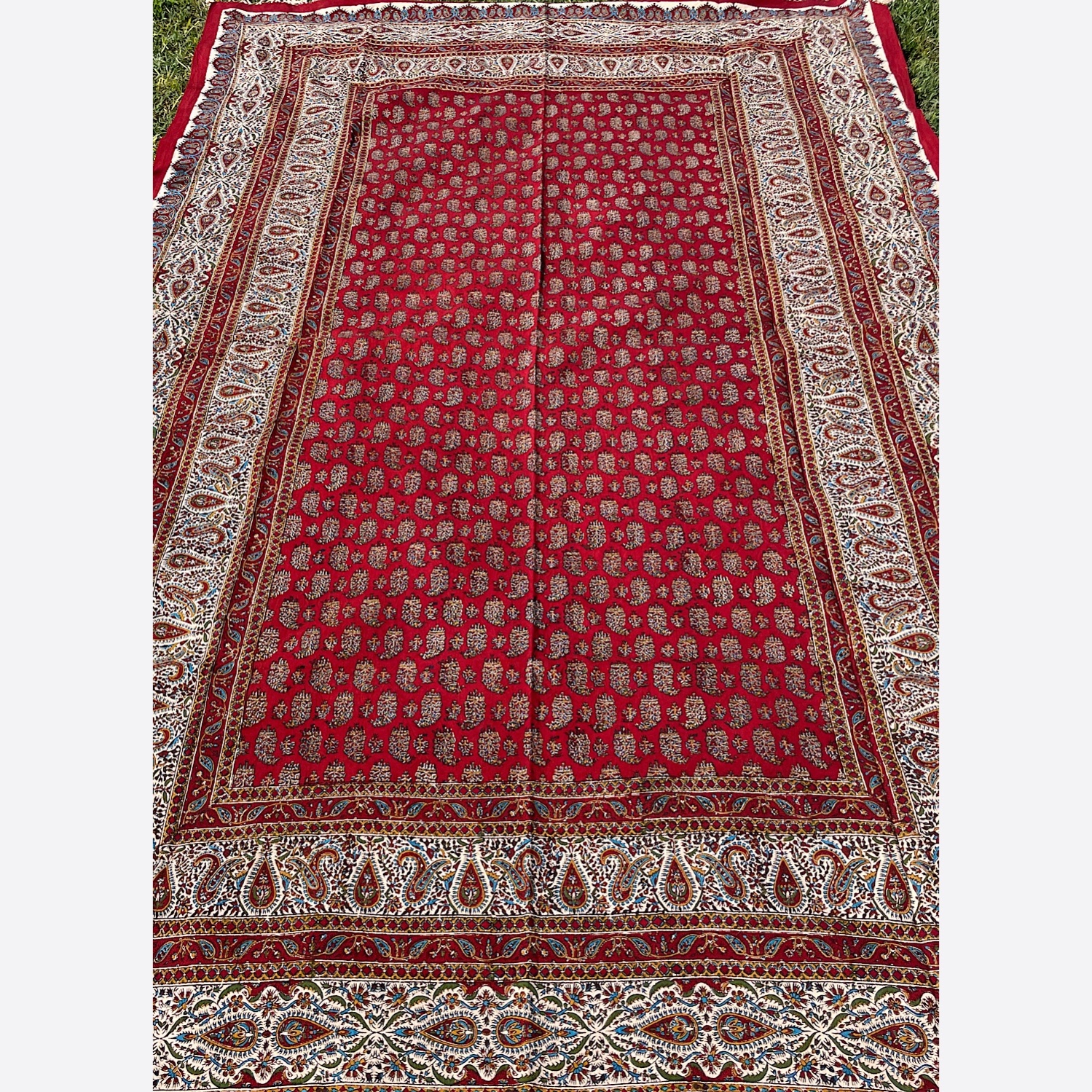 رومیزی قلمکار 8 نفره اعلا طرح کف لپی