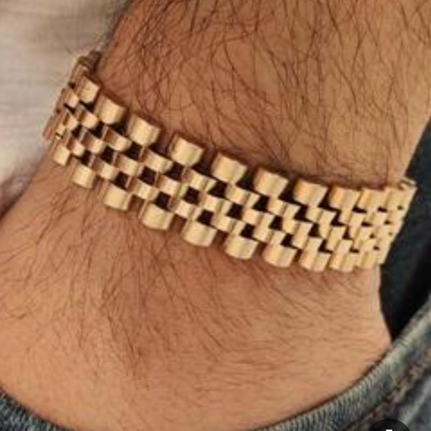 دستبند رولکس استیل 15 میل رزگلد،.