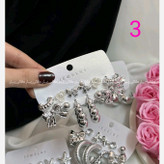 پک گوشواره 6 جفتی آبکاری نقره در 9 طرح