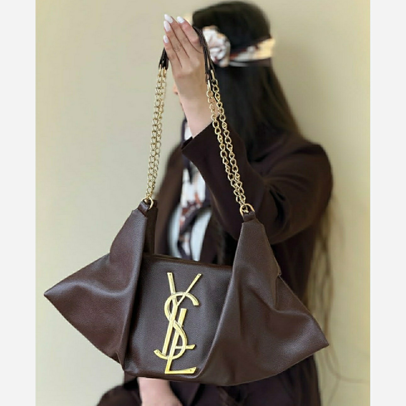 کیف زنانه مجلسی مدل YSL بند زنجیری