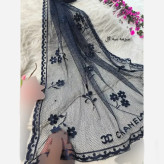 شال تور دانتل طرحدار حاشیه دانتل ابعاد 180 در 70 زنانه