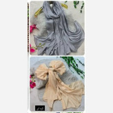 شال کریستال کرپ کریستال شنی ابعاد 180 در 74 رنگ مشکی سفید کرم