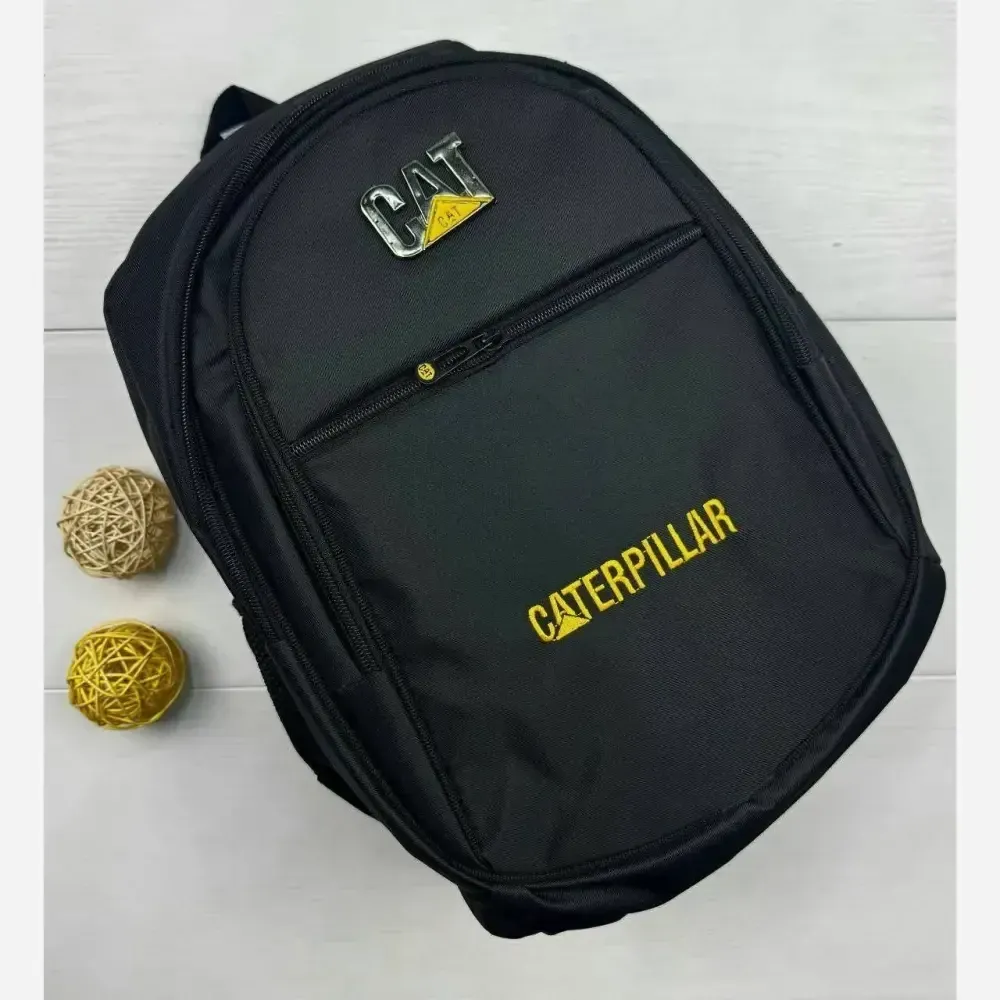 کوله پشتی ژیکو جنس برزنتی مشکی سایز 45x35 دارای 4 زیپ و جای قمقمه