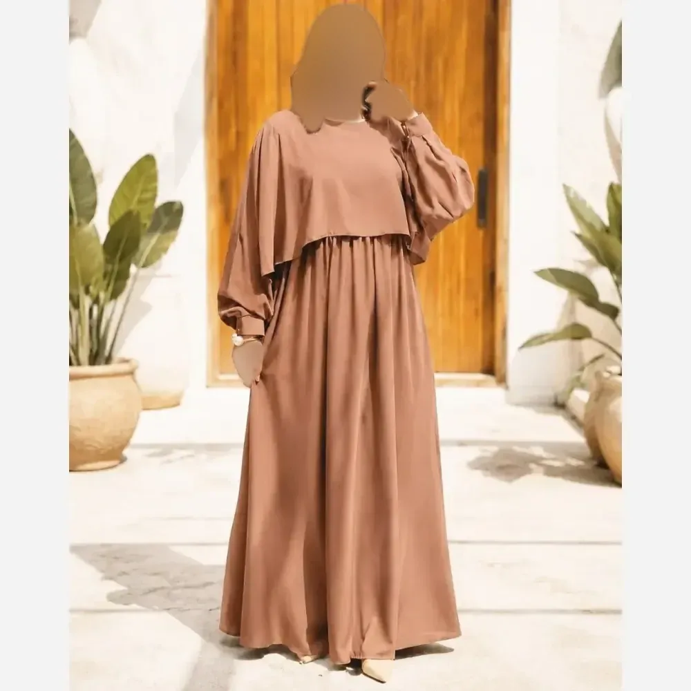 عبا مجلسی زنانه طرح مانیا جنس الیزه درجه یک فری سایز