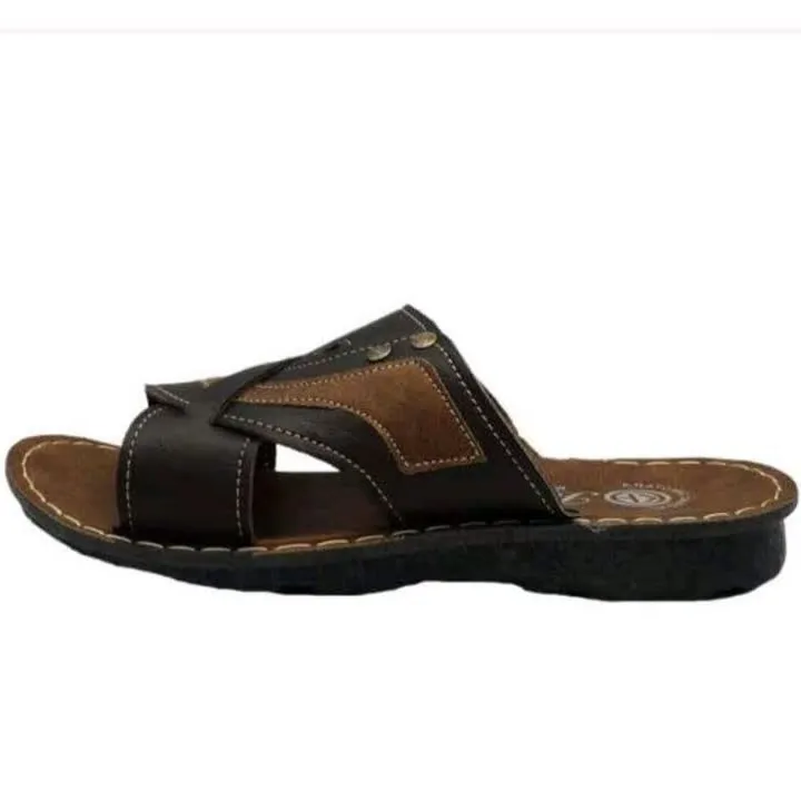 صندل طبی مردانه چرم مدل تایلندی مشکی سایز 40 تا 45