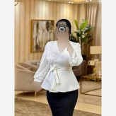 کت زنانه مجلسی مازراتی با خرجکار گیپور و جواهردوزی سایز 40 تا 52 (2)