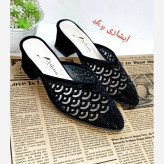 کفش مجلسی زنانه نگین کوب مدل تارا پاشنه 5 سانت با زیره دافوس