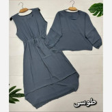 ست ساحلی دو تیکه زنانه جنس ابروبادی فری سایز 38 تا 46