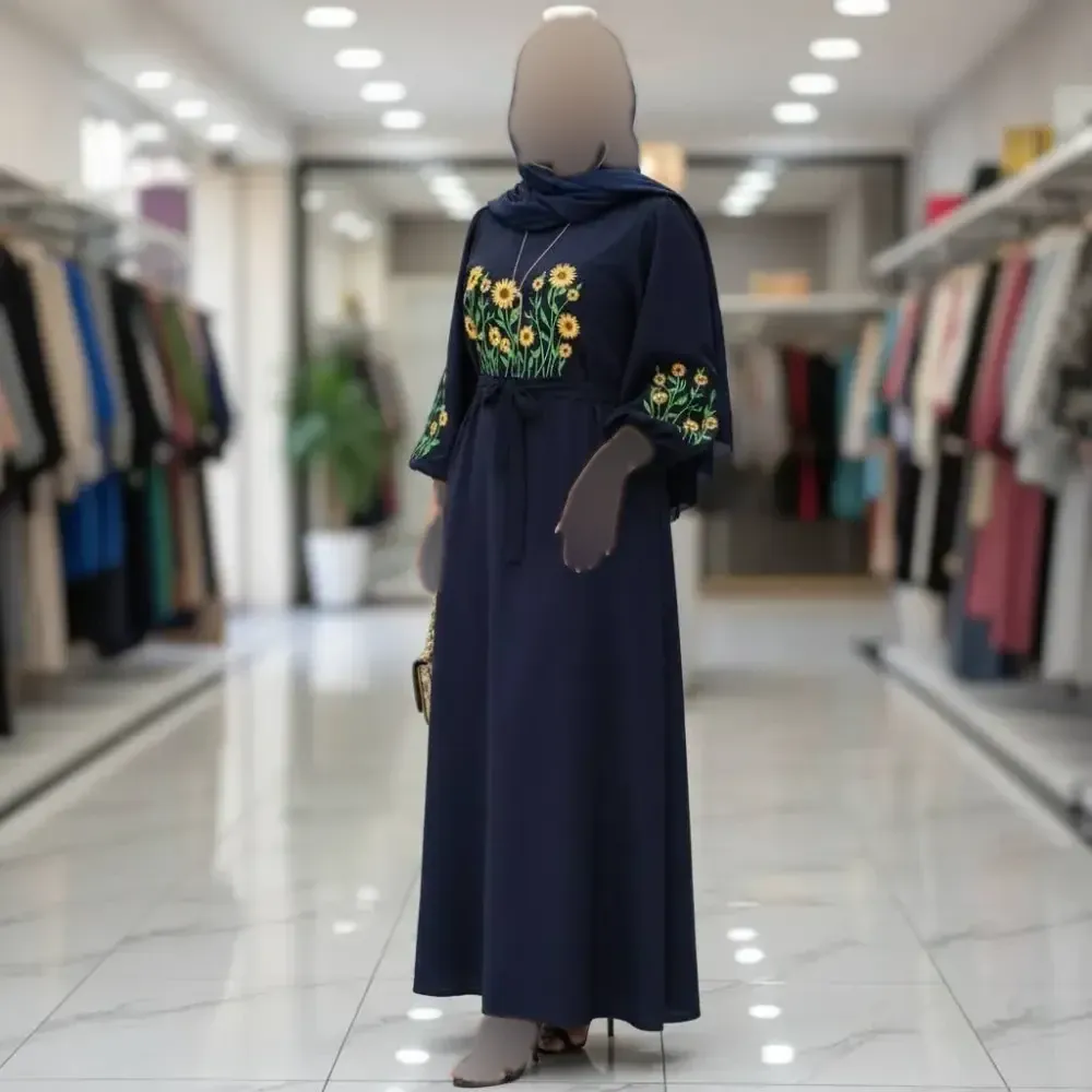 کفتان زنانه گلدوزی شده جنس بابوس فری سایز مدل اروشا