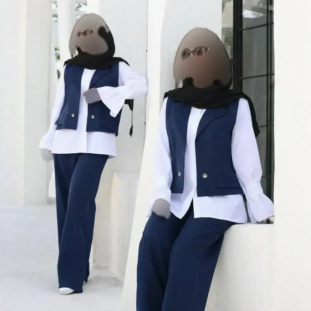 ست سه تیکه زنانه مدل شادیا جنس شانتون کوکدوزی و تترون فری سایز