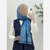 شال مرینوس ژاکارد ترک دورو ابعاد 185 در 63 سانتیمتر (2)