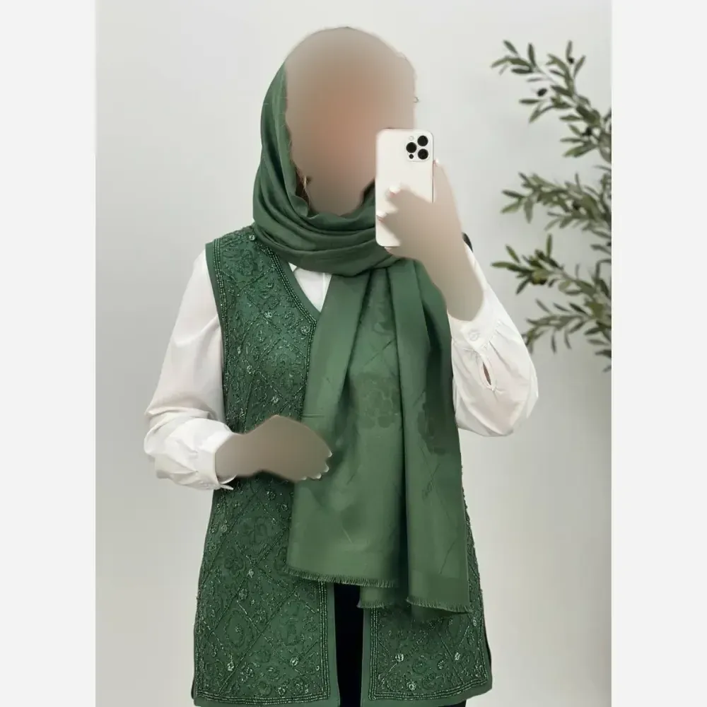 شال مرینوس ژاکارد ترک دورو ابعاد 185 در 63 سانتیمتر (2)