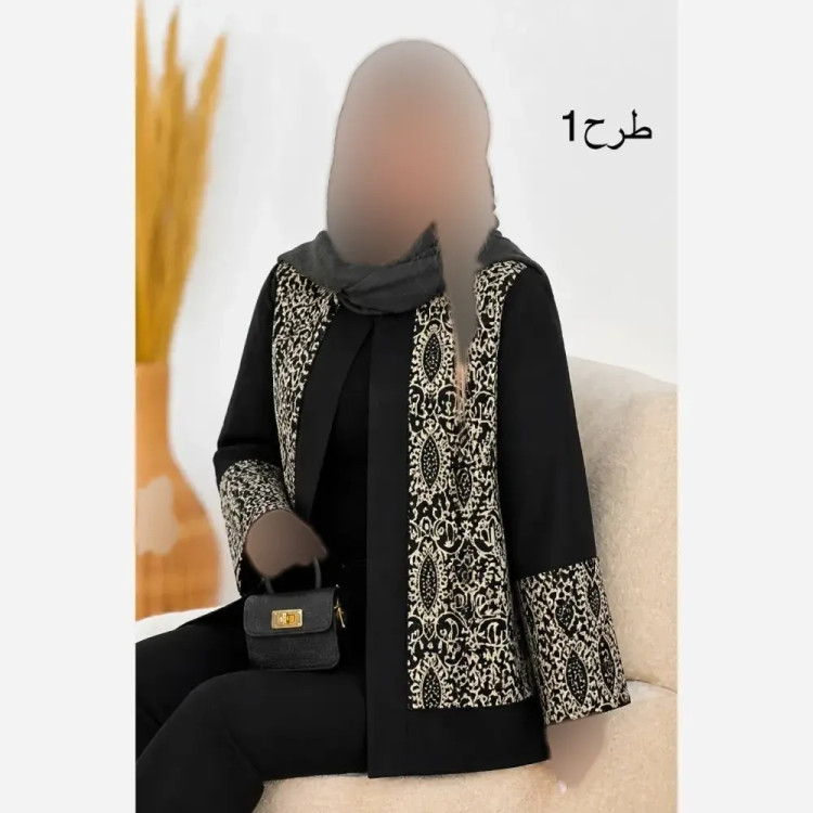 کت زنانه مدل ماندانا جنس پرشین مکانیک سوزن دوزی شده سایز فری 36 تا 46
