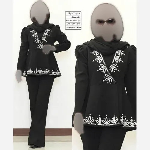 کت مجلسی زنانه مدل کامیشا جنس سوپر مازراتی با تزئینات نگین و مروارید