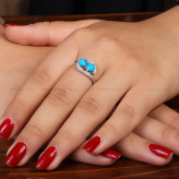 انگشتر فیروزه شجری زنانه کد 34716