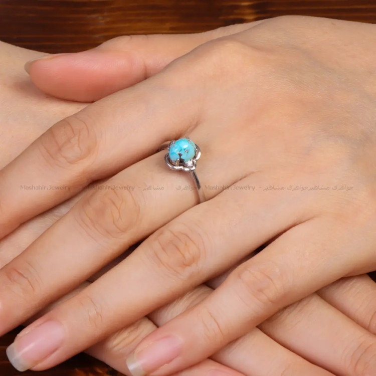انگشتر فیروزه شجری زنانه کد 34165