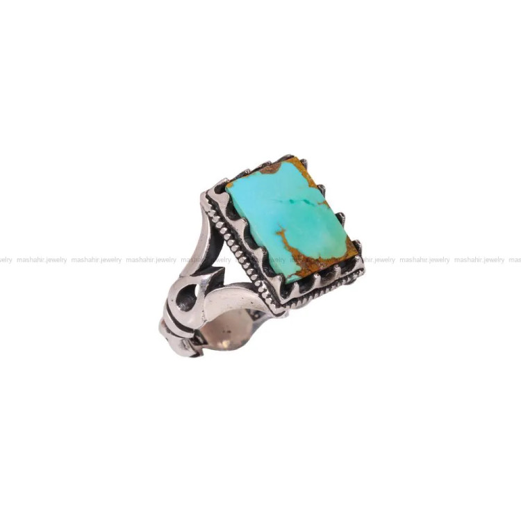 انگشتر فیروزه شجری مردانه کد 4125