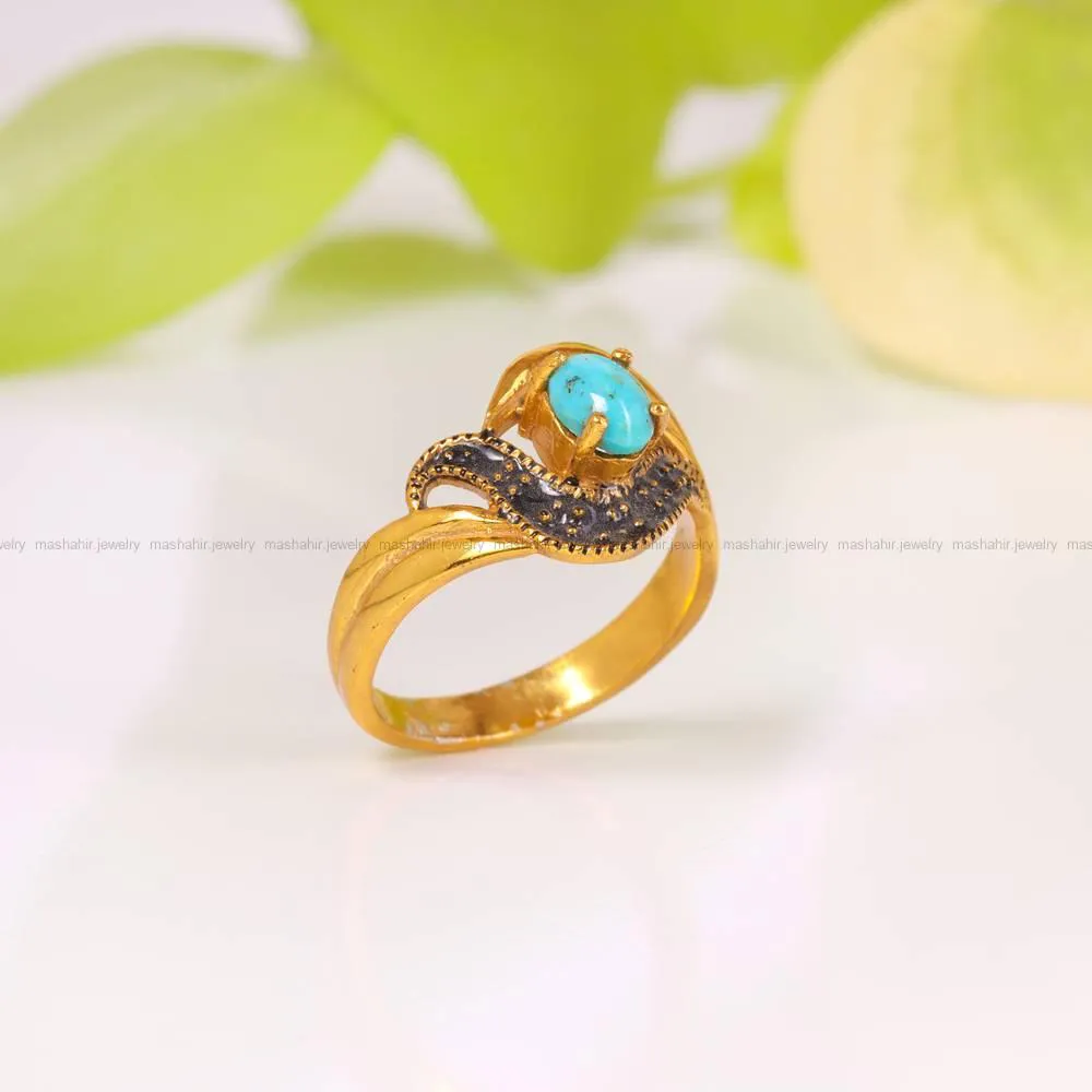 انگشتر فیروزه شجری زنانه کد 4420