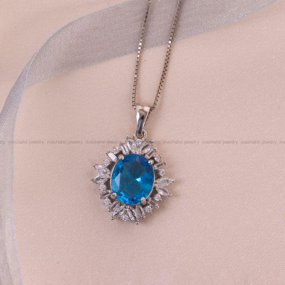 گردنبند طرح توپاز زنانه کد 6658
