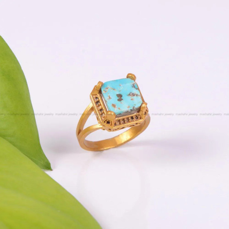 انگشتر فیروزه شجری زنانه کد 2190