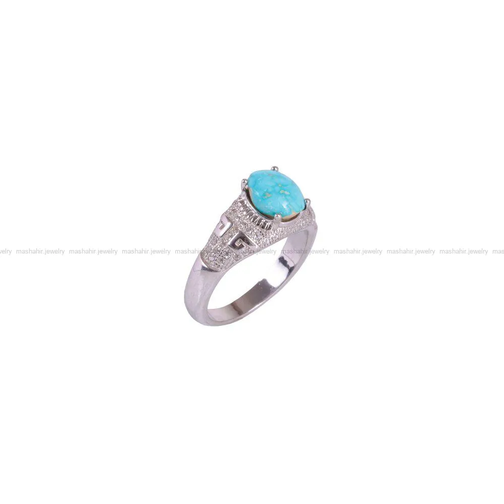 انگشتر فیروزه شجری مردانه کد 2682