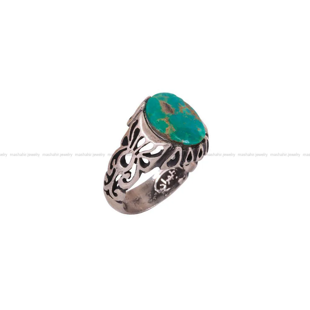انگشتر فیروزه شجری مردانه کد 2775