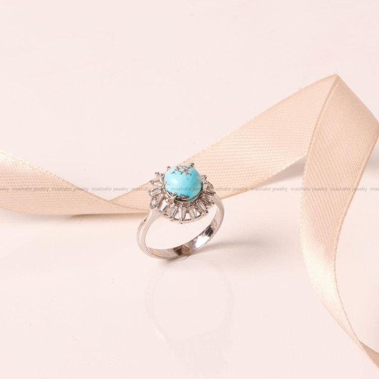 انگشتر فیروزه شجری زنانه کد 9310