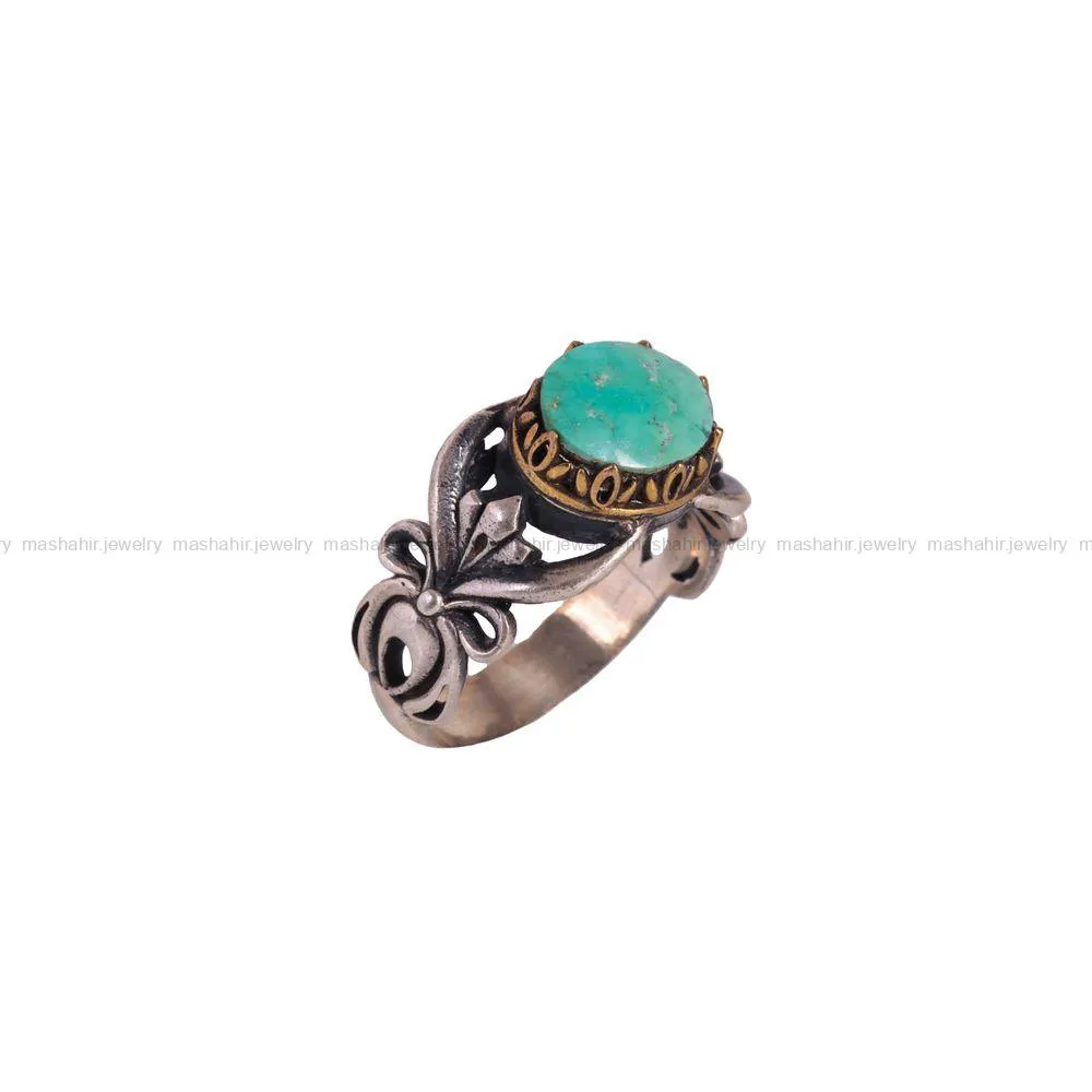 انگشتر فیروزه شجری مردانه کد 2937