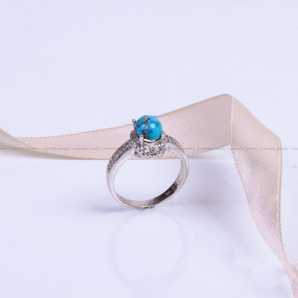انگشتر فیروزه شجری زنانه کد 9414