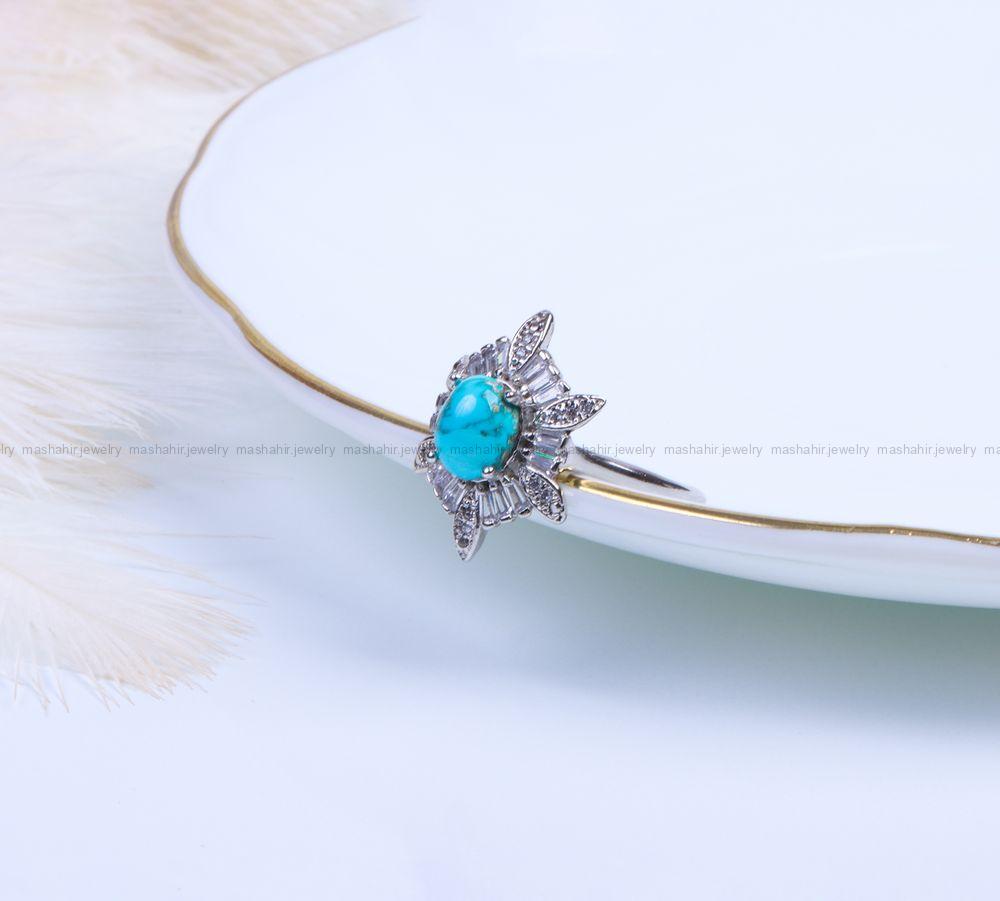 انگشتر فیروزه شجری زنانه کد 9522