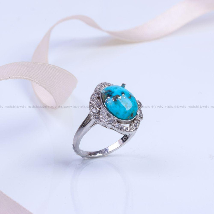انگشتر فیروزه شجری زنانه کد 9550