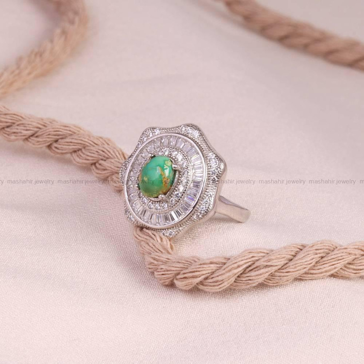 انگشتر فیروزه شجری زنانه کد 5308