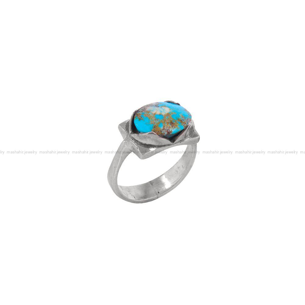 انگشتر فیروزه شجری مردانه کد 10295