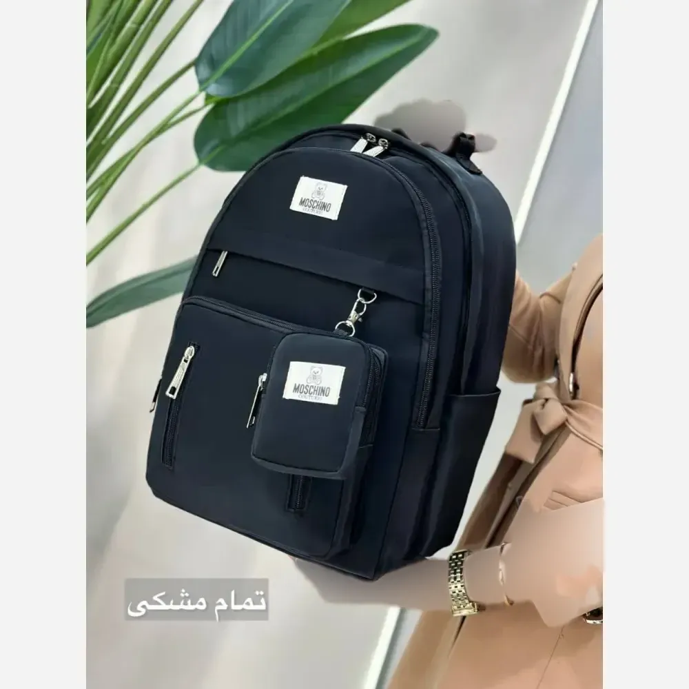 کوله پشتی اسپرت مدل همتا جنس دیبا ضد آب مشکی