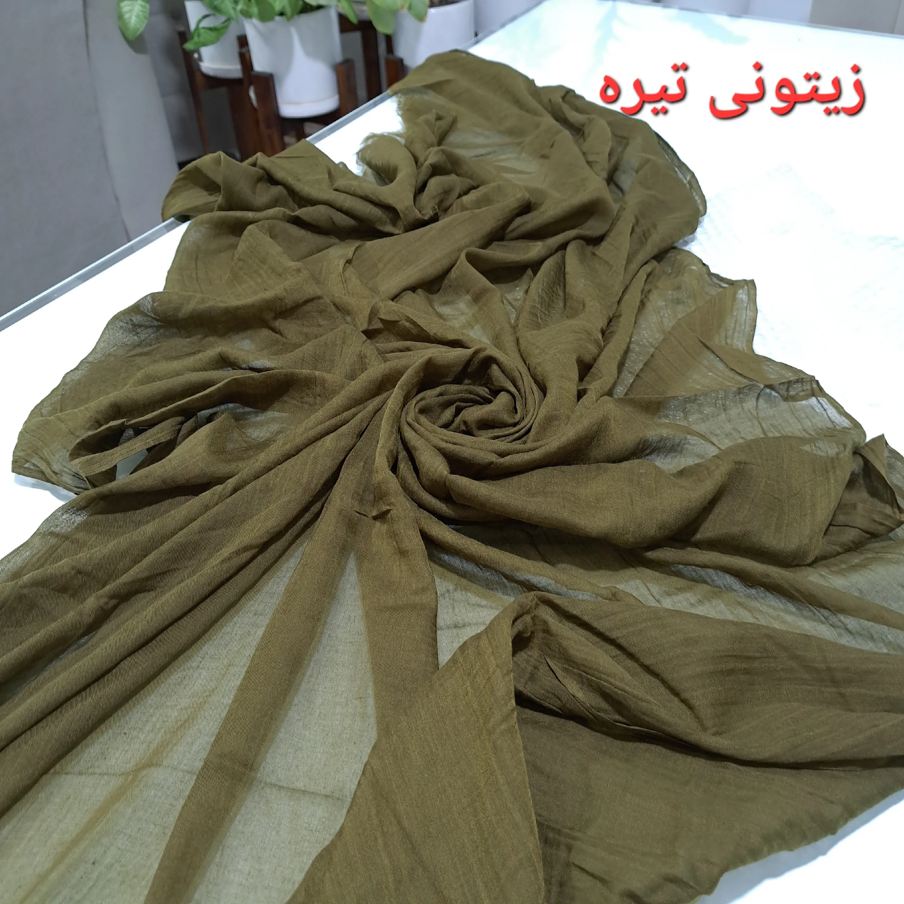 شال نخی سوپر نخ گیاهی ساده ابعاد 200 در 80 مناسب بهار و تابستان