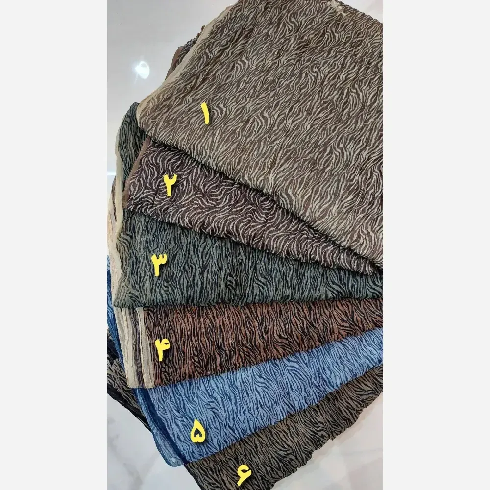 شال مجلسی حریر بهاره پلیسه قواره 200 در 75 سانت