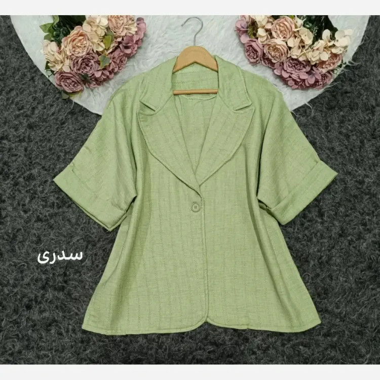 کت اسپرت زنانه کوک دوزی درجه یک رنگ سدری و یشمی فری سایز