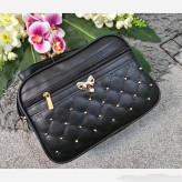 کیف دوشی زنانه گوچی چرمی مشکی ابعاد 22 در 17 سانتیمتر