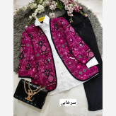 کت زنانه گلیمی جنس تافته سوزن دوزی سنتی فری سایز 36 تا 46