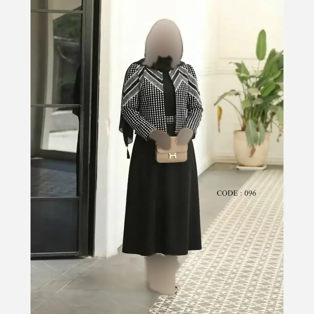 ست کت و سارافن مجلسی زنانه مدل نبات جنس الیزه و تافته فری سایز 38 تا 46