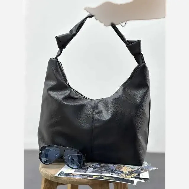 کیف دوشی زنانه چرمی بند گره ای ابعاد 30 در 40 سانتی متر