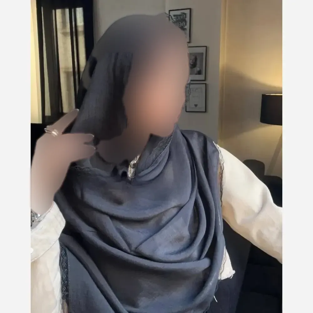 شال پلیسه لبه توری مجلسی سایز بزرگ ابعاد 180 در 75 سانتی متر