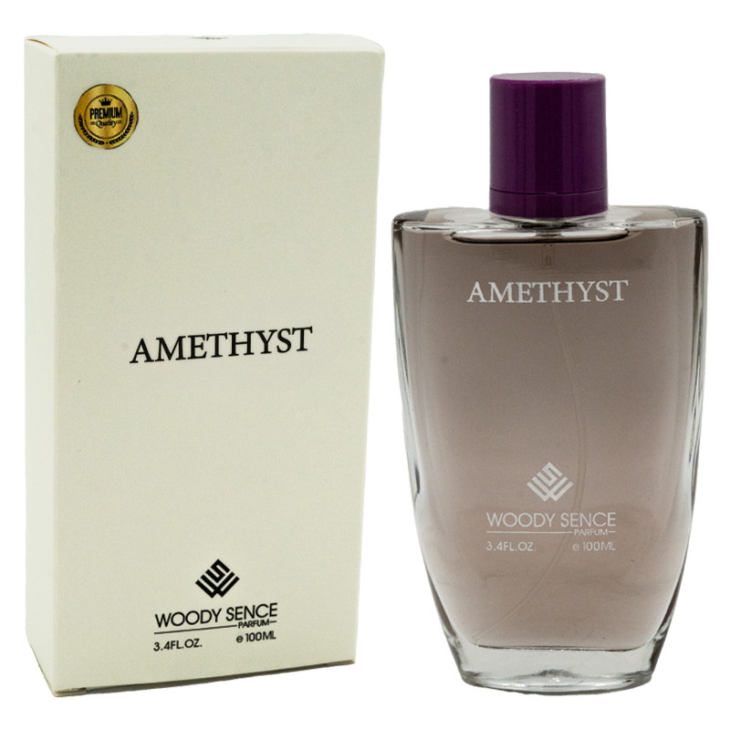 ادوپرفیوم زنانه وودی سنس مدل Amethyst با رایحه خنک حجم 100 میلی لیتر