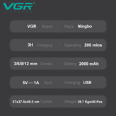 ماشین اصلاح مو سر و صورت وی جی آر V-163